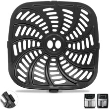 Peças de reposição para fritadeira a ar compatíveis com GAF826/GAF838/GAF856 – Grelha quadrada antiaderente de 25 cm, bandeja, grelha e placa