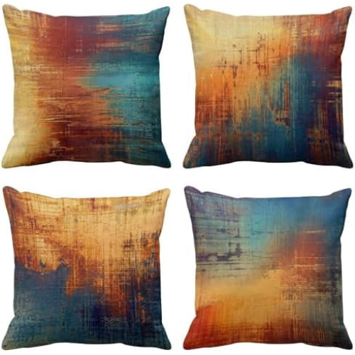 Ensemble de 4 housses de coussin en velours 50 x 50 cm