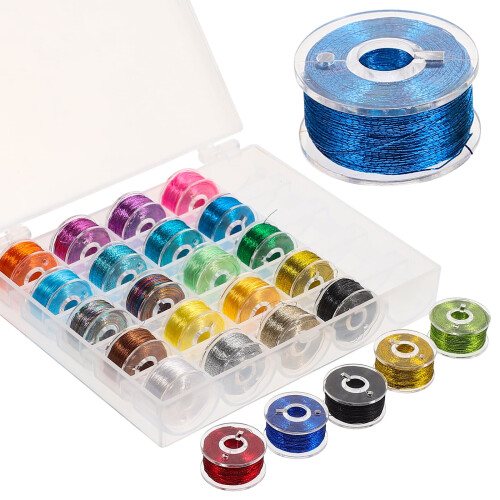 25 Rolls of Colored DIY Threads Exquisite Sewing Threads Practical Sewing Threads Handcraft Threads