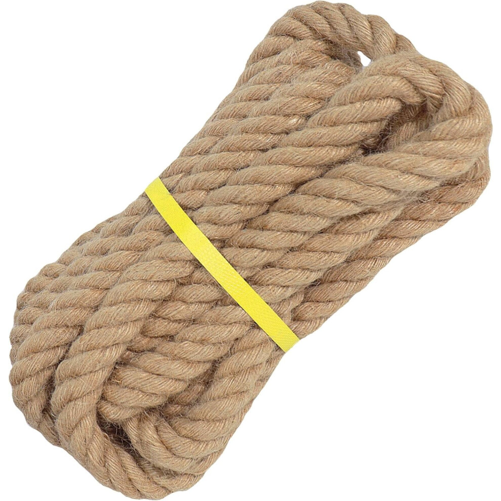 Twisted Manila Rope (1 Inch X 20 Feet) Natural Jute Rope Thick Hemp Rope For Crafts, Docks, Railings, Swing, Decorating 9181073130120