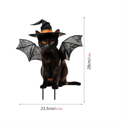 Lighted Metal Cat Yard Stake, Halloween Decoration 2