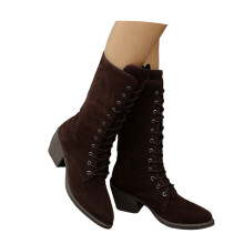 Herbststiefel für Damen, Stiefeletten, warme Stiefel für Damen, lässige Winterstiefel bis zur Wade