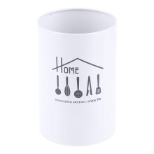 Soporte de acero inoxidable para utensilios de cocina, cucharas y palillos.