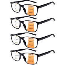 Set van 4 progressieve leesbrillen met blauwlichtfilter