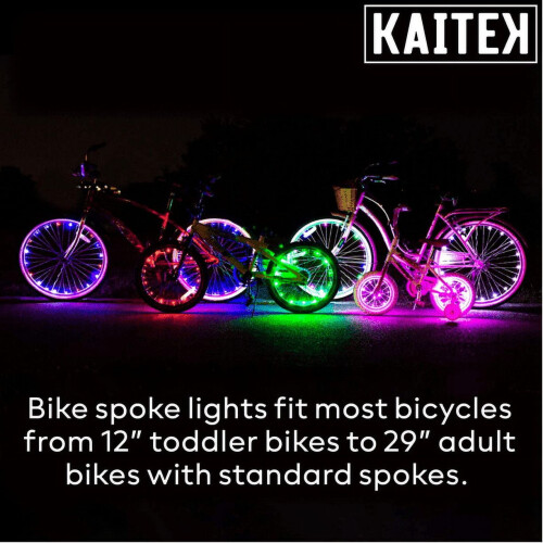 LED Bicycle Wheel Spoke Light for 1 Wheel, Orange 2