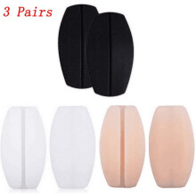 SHELLTON 3 Pairs Women's Soft Silicone Bra Strap Cushions Holder, Non-Slip Shoulder Protector Pads, Compatible with All Bras