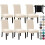 6er-Pack Stretch-Esszimmerstuhlhussen mit Sicherheitsgurt 1