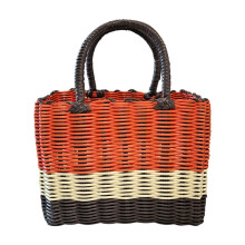 Panier de rangement en plastique tissé Eolstice avec poignée,