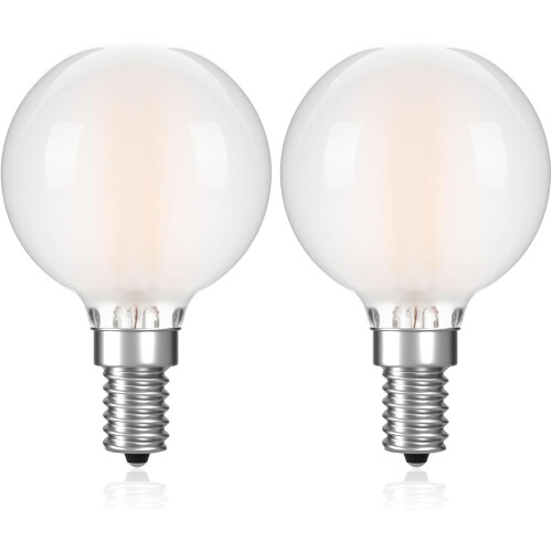 Ampoules LED G16.5 E12 à intensité variable, blanc chaud dépoli, lot de 2 1