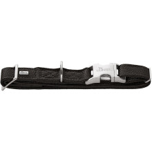 HUNTER Sofia Aluminium Strong Collar Colour: Black, Faux Leather in Nappa Look, Fully Adjustable, Robust Aluminium Click Closure, Brilliant Colours,