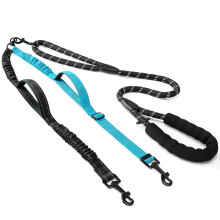 SlowTon Double Leash for Two Small Dogs, No Tangle 360? Swivel Dual Dog Leashes with 4 Handles, Super Lightweight For Puppy Under 20Lbs, Reflective