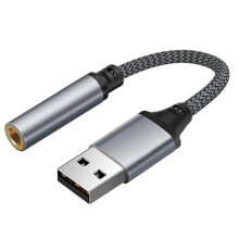 USB External Sound Card 3.5mm Jack Audio Adapter Cable Laptop For PC L4E5