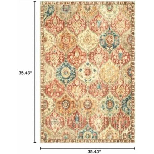 Μαροκινό vintage χαλί 1,8x1,8 μ., Πλενόμενο στο πλυντήριο, αντιολισθητικό 1