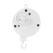 1pc Baby Mobile Crib Bed Toy Plunger Hook Winding Music Box Movement Bell Nursery Baby Bell Music Box(White)