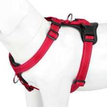 Plutus Pet Adjustable No Pull Dog Harness with Leather Accents, Heavy Duty Reflective Nylon Vest for Training, Hiking, Easy Walk Harness for Small,