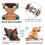 HEELE Dog Harness No Pull Release on Neck Reflective Adjustable Dog Harness with Front Back 2 Leash Attachments and Soft Padded Control Handle for 3