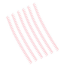 20 pièces à grande capacité Ressort spiralé pour reliure, 30 trous, 13 mm, dos rose, kit de peigne
