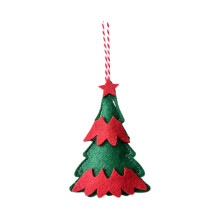Enfeite de Natal em tecido não tecido, formato de floco de neve, 11,5 x 7,5 cm