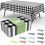 Μαύρα τραπεζομάντιλα μιας χρήσης Gingham 54x108in (3 τεμάχια) 1