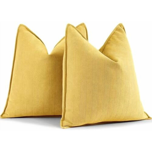 Housses de coussin en chenille 50 x 50 cm (lot de 2)