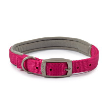 Ancol Heritage Padded Nylon Collar, 45 cm, Raspberry, pink
