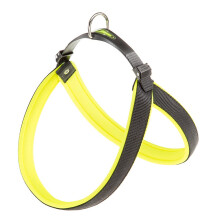 Ferplast Harness for Medium-Sized Dogs AGILA FLUO 6 Dog Harness with Soft Padding, Quick Release and Attachment System, Chest Size 57-65 cm. Yellow