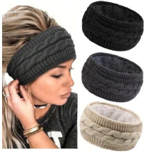Huachi Winterstirnbänder für Damen – Fleecegefütterte Ohrenwärmer, Haaraccessoire für kaltes Wetter, Weihnachtsgeschenk (Kompatibel mit Huachi)