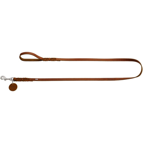 Hunter HUNTER Leash Solid Education, 16/150 Soft genuine cow leather, cognac