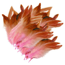50 penas coloridas para artesanato, acessórios decorativos para festas, chapéus, fantasias, casamentos e cosplay. Cor rosa.