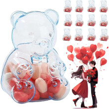 12 blaue Gummibärchenbehälter – Wiederverwendbare Süßigkeitenbehälter für Valentinstag, Partys und festliche Anlässe (Kompatibel mit