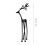 Black Imitation Metal Deer Statue for Entryway Decor 2