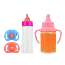 Conjunto de mamadeiras para boneca com leite que desaparece magicamente