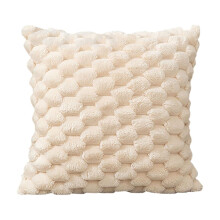 50 cm großer Samtkissenbezug mit Schneeflockenmuster, einfarbige Lendenwirbelstütze für Sofa/Bett, verdeckter Reißverschluss, Büro- und