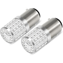 Ampoules LED rouges 1157, P28/8W, compatibles avec 2057/2357/1034/7528/BAY15D, feu stop/arrière/clignotant, lot de 2