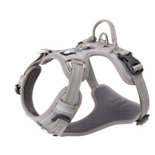 Truelove Dog Harness No Pull Adjustable Reflective Step-in Soft Nylon For Small Large Pet TLH56512(XL, Gray)
