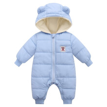 Tuta da neve imbottita Lovebay per neonati e bambine, con cappuccio e orecchie, cappotto invernale imbottito per neonati.
