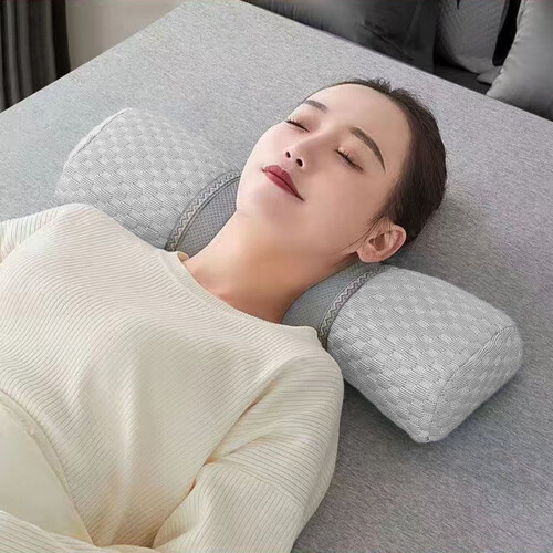 Cervical Neck Pillow Cooling Lumbar Support Pillow for Side Sleeper,20x5in