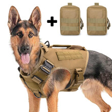 Tactical Dog Harness for Medium and Large Dogs No Pull Adjustable Dog Vest for Training Hunting Walking Military Dog Harness with Handle Service Dog