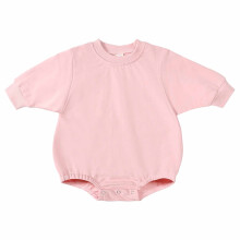 Baby Bodysuit Layette Onesie for Toddler Fall Spring Girls Boys Cute Romper 2025 Long Sleeve Button Sweatshirt Jumpsuits Pink