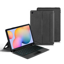 Toetsenbordhoes met achtergrondverlichting, compatibel met de Galaxy Tab S9 11 inch, toetsenbord met touchpad, achtergrondverlichting, portretmodus,