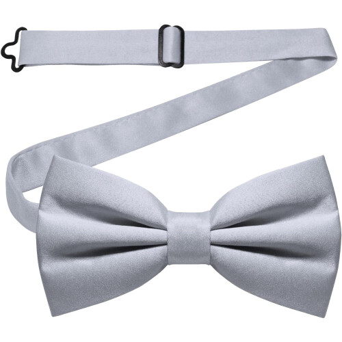 2 Packs Solid Color Pre-tied Bow Tie Adjustable Bowtie for Men