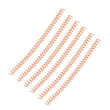 20 Stück Spiralbindungskopf Set Große Kapazität Rücken-Kamm 30 Löcher 13mm Orange AU