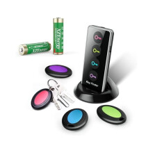Localizador de chaves sem fio ZLC com luz LED (pacote com 4)