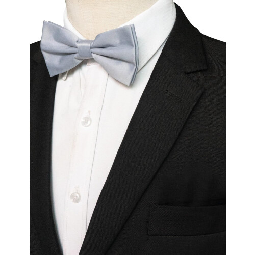 2 Packs Solid Color Pre-tied Bow Tie Adjustable Bowtie for Men 1