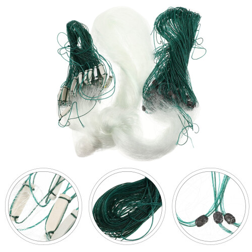 Rede de pesca de nylon para água salgada, ideal para pesca com isca viva.