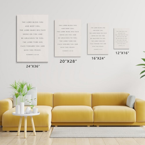 Quadro em preto e branco com a frase "Que o Senhor te abençoe e te guarde" 1