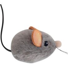 Berührungsaktiviertes, quietschendes Maus-Katzenspielzeug, grau