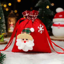 Sac cadeau de Noël, compatible avec les boîtes d'emballage Apple décorées de motifs Père Noël et renne, pour la veille de Noël