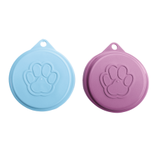 2 wiederverwendbare Hundefutterdosen-Deckel mit Aufdruck, Kunststoffdeckel – Farbe zufällig