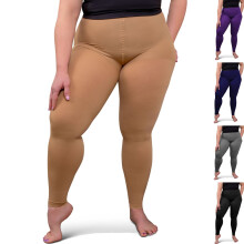 ABSOLUTE SUPPORT Plus Size Footless Compression Stockings 20-30mmHg Beige, 4XL